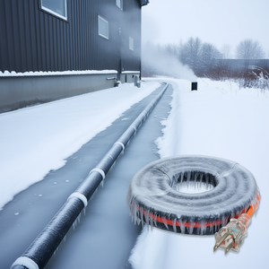 Self Regulating Pipe Heating <b>Cable</b> 12FT 5W FT With Thermostat For Temperature Control - Product Image 2