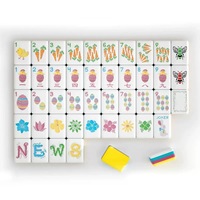 Jeu de société artisanal de luxe en acrylique double couche gravé, motif Pâques : Poussin, Carotte, Œuf à couver, Lapin. Écologique, OEM, Vente en gros.