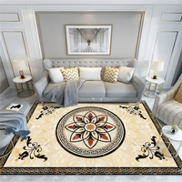 Tapis de prière musulman en polyester doux, fabriqué à la machine, écologique, avec dos antidérapant en silicone, réduction du bruit, anti-boulochage, toutes saisons