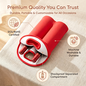 Borsa Termica Personalizzata per Vino, Porta Bottiglie Isolato con Logo, Borsa Regalo per Vino - Product Image 3
