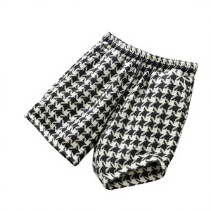Short cargo respirant en tissu peigné épais à motif <span class=keywords><strong>pied</strong></span>-<span class=keywords><strong>de</strong></span>-<span class=keywords><strong>poule</strong></span>, avec cordon <span class=keywords><strong>de</strong></span> serrage, taille mi-haute, pour <span class=keywords><strong>homme</strong></span>, style vintage, personnalisable - Product Image 4