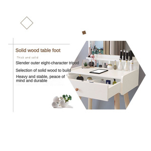 Meuble de dressing au design simple, coiffeuse pour femmes, <span class=keywords><strong>commode</strong></span> économique avec miroir, table de maquillage blanche avec rangement à vendre - Product Image 5