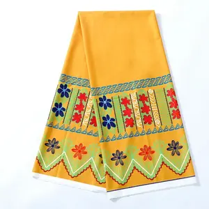 ACI High Quality Satin Stretch Chiffon Fabric With Digital African Wax Prints Real Silk Soft Quality Spandex Polyester Fabric