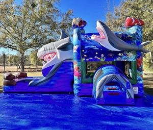 Castelo Inflável Comercial em Forma de Tubarão para Crianças e Adultos - Product Image 4