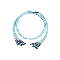 Kabel Trunk OM3 Multimode Singlemode 8 Core 12 Fiber 24 Core 48 Fiber MPO MTP untuk Pusat Data 5G dengan Selubung PVC/LSZH