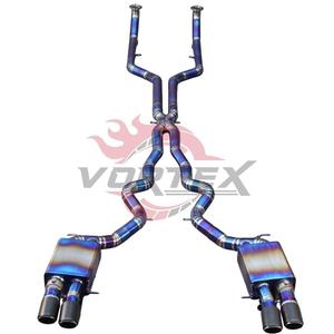 Sistema de Escape Catback Vortex Blue Titanium para BMW M6 F06 F12 F13 S63 4.4T V8 con Sistema Valvetronic y Puntas Cuádruples de Fibra de Carbono - Product Image 1