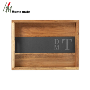 <span class=keywords><strong>Plateau</strong></span> en <span class=keywords><strong>ardoise</strong></span> et en bois, décoration de <span class=keywords><strong>Table</strong></span> basse, maison, rustique - Product Image 6