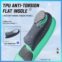 Semelles orthopédiques sportives en TPU avec soutien anti-torsion du talon, courbe de voûte plantaire bionique, maille PU respirante, pour la prévention et la correction de la plante pied plate