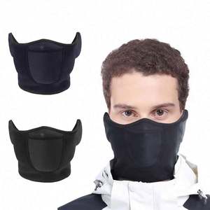 Masque de ski d'extérieur pour l'automne et l'hiver, protection des oreilles, anti-gel, écharpe en polaire chaude, sports d'hiver - Product Image 1