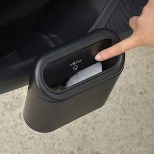 Custom Logo ABS Square Pressing Type Car Trash <b>Bin</b> <b>Hanging</b> Vehicle Garbage Dust Case Storage Box - Product Image 3