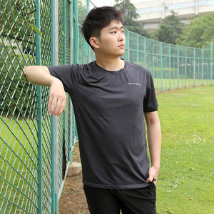 T-shirt ample à séchage rapide pour homme Xinda, col rond sportif, respirant, pour la course à pied, la remise en forme et l'entraînement, bleu - Product Image 4