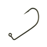 Acier à haute teneur en carbone 90 degrés forgé crochet de gabarit en métal ver droit pêche à la carpe barbelé antirouille pour la pêche en mer ciblant l'eau salée