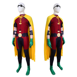 Costume de cosplay Robin pour enfants Halloween, combinaison de jeu de rôle Judas Contract Teen Titans - Product Image 4