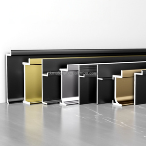 Moderna Battiscopa Minimalista in Lega di Alluminio a Incasso per Pavimenti e Pareti di Hotel e Appartamenti - Product Image 1