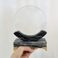 Trophée en cristal de marbre personnalisé de haute qualité Prix de gros bon marché Plaque en cristal ronde pour cadeau de remise de diplôme