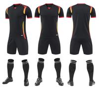 Seragam Sepak Bola Pria Custom, Bernapas, Cepat Kering, Merah, 100% Polyester, Bergaris, Lengan Pendek, Pakaian Olahraga Tim