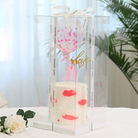 Vente en gros de haute qualité, grande et moyenne, petite boîte à gâteau transparente