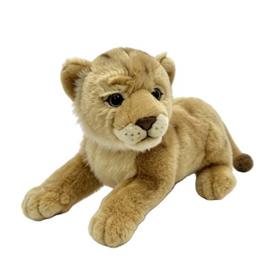 Peluche Realistico di Cucciolo di Leone, Morbido e Soffice Peluche di Leonessa, Giocattolo di Animale Selvatico Realistico, Regalo per Souvenir dello Zoo - Product Image 1