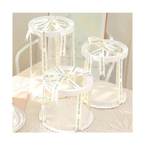 AM-GPA27 Ammy Papel Impermeável Transparente Dobrável 3-em-1 Caixa de Presente Redonda para Preservada Rose Fresh Rose & Soap Flores-Handmade - Product Image 1