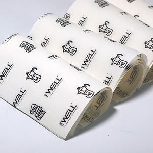 Papier ciré enduit de PE imprimé avec logo personnalisé, résistant à la graisse, pour emballer les aliments : viande de charcuterie, hamburgers, frites, sandwichs, pain, pizza - Product Image 5