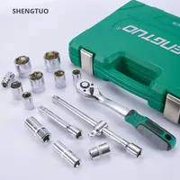 Ensemble d'outils de réparation automobile en acier au chrome-vanadium de 32 pièces, clé à bougie d'allumage à entraînement de 3/4 pouces, douille à cliquet, démontage de pneus de voiture tout-en-un