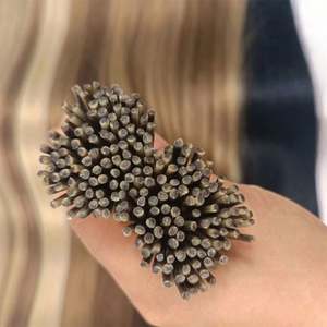 Extensiones de Cabello Remy Indio Ondulado Natural Súper Doble Trama Gris Plateado Amygirl, Cabello Virgen con Doble Trama a Máquina, Extensiones I-Tip - Product Image 3