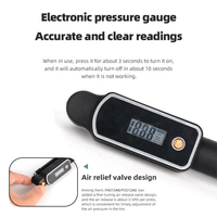 Pompe électrique sans fil intelligente pour voiture et vélo avec manomètre haute pression (>160 PSI) en alliage d'aluminium pour voitures, vélos et motos