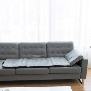 Matelas de massage électrique gris avec vibrations, chaleur thérapeutique et pétrissage pour le dos, le cou, la taille, les hanches et les jambes, à brancher sur courant alternatif - Product Image 1