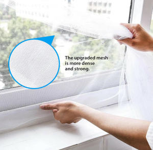 Kit de <span class=keywords><strong>moustiquaire</strong></span> en tulle polyester à faire soi-même avec un design translucide ignifuge pour les insectes, les mouches et les moustiques - Product Image 2