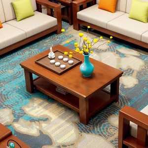 घर में इस्तेमाल किया ठोस लकड़ी फर्नीचर बिक्री के लिए कमरे में रहने वाले ब्राउन आधुनिक सोफा सेट - Product Image 5