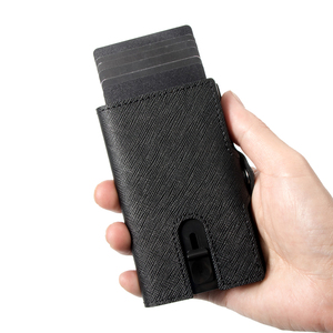 <b>Smart</b> <b>Wallet</b> for Men Anti-theft Saffiano Real Leather <b>Smart</b> Cardholder <b>Wallet</b> Porte-cartes Bifold <b>Smart</b> <b>Wallet</b> - Product Image 3