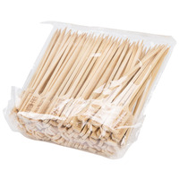 Brochettes de barbecue en bambou naturel de haute qualité, jetables, antiadhésives, résistantes à la chaleur, à long manche, pour viande