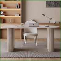 Bureau de travail en bois nordique moderne, écologique, durable, avec finition blanche, de petite taille, pour usage commercial