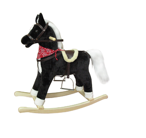 Nouveau cheval à bascule tendance kis playing FL090-Noir avec fonction mécanique (bouche mobile et queue qui se balance) - Product Image 3