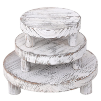 Présentoir en bois 3 pièces Pays Plateau décoratif en couches pour la maison Cuisine Support de base en bois