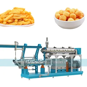 Macchina per la produzione di croccanti automatici, linea di lavorazione di snack con bastoncini di tromba, macchina per estrusione di alimenti per snack