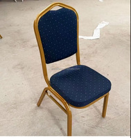 Chaise de salle à manger modulaire d'usine, style antique, mobilier commercial pour hôtel, personnalisable, empilable, confortable, d'intérieur, en métal et velours, type fauteuil baquet