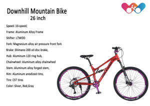 จักรยานเสือภูเขาอลูมิเนียมอัลลอยด์ขนาด 26 นิ้ว ระบบเกียร์ <span class=keywords><strong>LTWOO</strong></span> 10 สปีด สำหรับผู้ใหญ่  รับผลิตแบบ OEM - Product Image 3