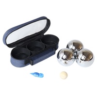 Ensemble de boules de pétanque d'extérieur ZQURE en fer pour jeux de famille dans le jardin et sur la plage