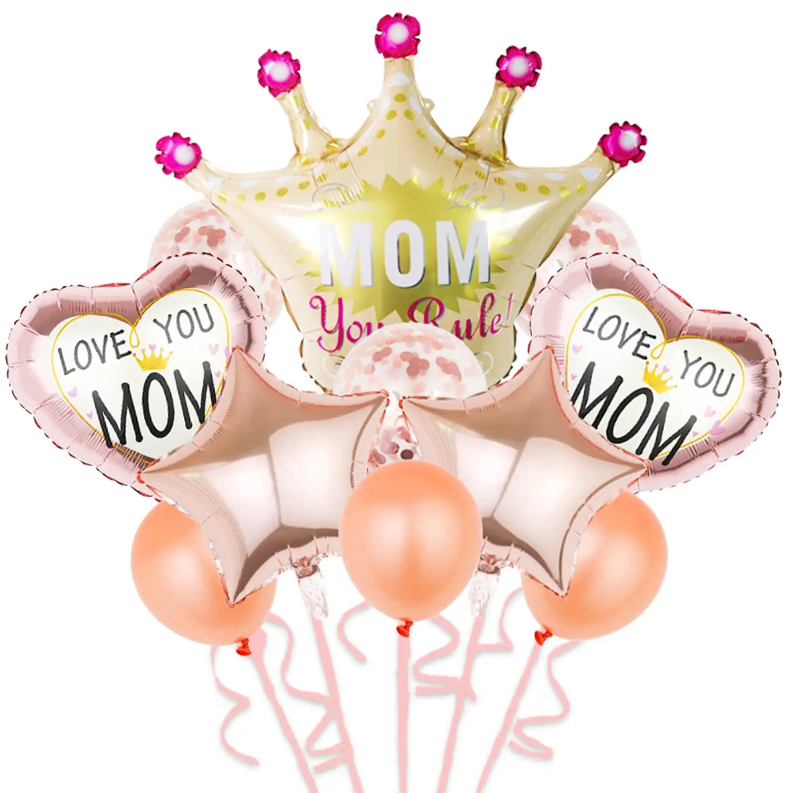 Ballons de fête des mères 12pcs couronne décorations de fête des mères pour la décoration de fête