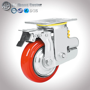 4/5/6/8 inch lò xo nạp bánh xe lõi sắt WH nặng shock absorber <span class=keywords><strong>Caster</strong></span> bánh xe cứng nhắc với phanh - Product Image 2