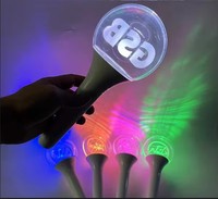 Moules pour bâtons lumineux courants, bâtons lumineux LED, contrôle sans fil, stylos lumineux RGB en acrylique pour l'encouragement, bâtons fluorescents LED