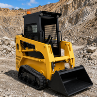 Harga Pabrik Compact Skid Steer Loader dengan Kabin Tertutup untuk Pekerjaan di Lokasi Konstruksi