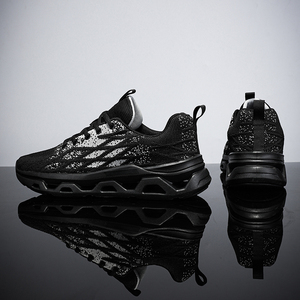 Chaussures de course sur route pour hommes, baskets de jogging, chaussures de trail running, tissu extensible minimaliste, maille respirante, coupe basse, à lacets - Product Image 5