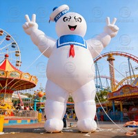 Figurine gonflable de Ghostbusters de 33 pieds, modèle de dessin animé géant gonflable pour la publicité extérieure, décoration d'Halloween