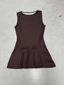 Robe courte trapèze sans manches à pois pour femme, coupe ajustée, style décontracté et tendance - Product Image 6