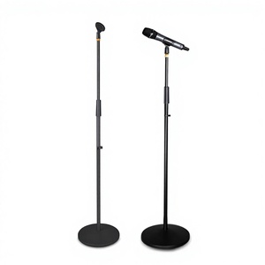 Support de microphone professionnel sur pied LKT-822B pour scène, réglable pour le chant en direct et le karaoké - Product Image 1