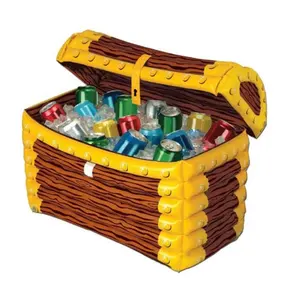 Inflatable cooler, inflatable cooler bucket, inflatable treasure chest cooler for party and home use