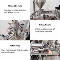 Machine de remplissage et de bouchage automatique HZPK pour liquides et pâtes, remplisseur à piston pour crème cosmétique, huile, eau, jus, lait, bouteilles en plastique et en verre