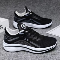 Chaussures de sport professionnelles personnalisées en tissu maillé à lacets, style marche, plates, respirantes, pour la course à pied